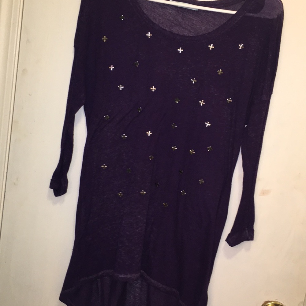 Dark purple shirt with crosses